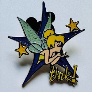 Tinker Bell Pin Trading Lanyard Set Tink! on the Right Disney Pin 24278